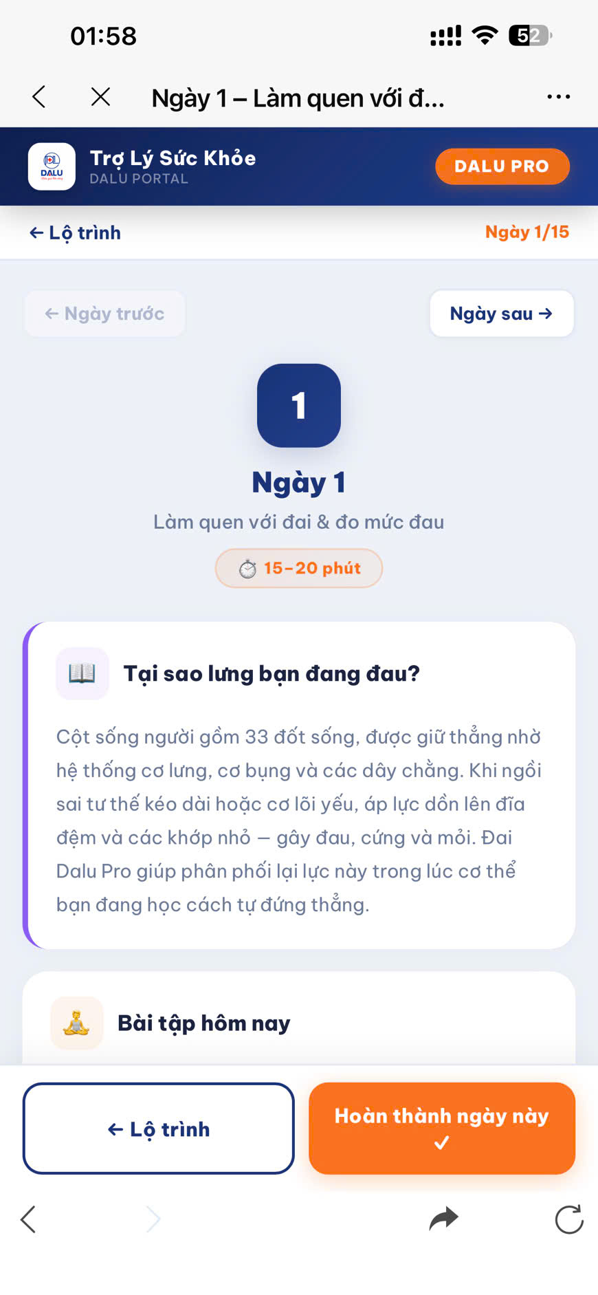 Chi tiết ngày 1