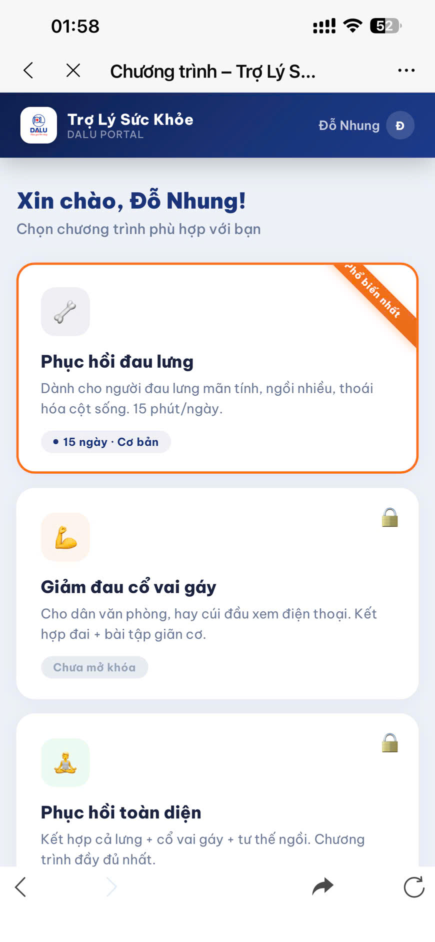 Chọn chương trình